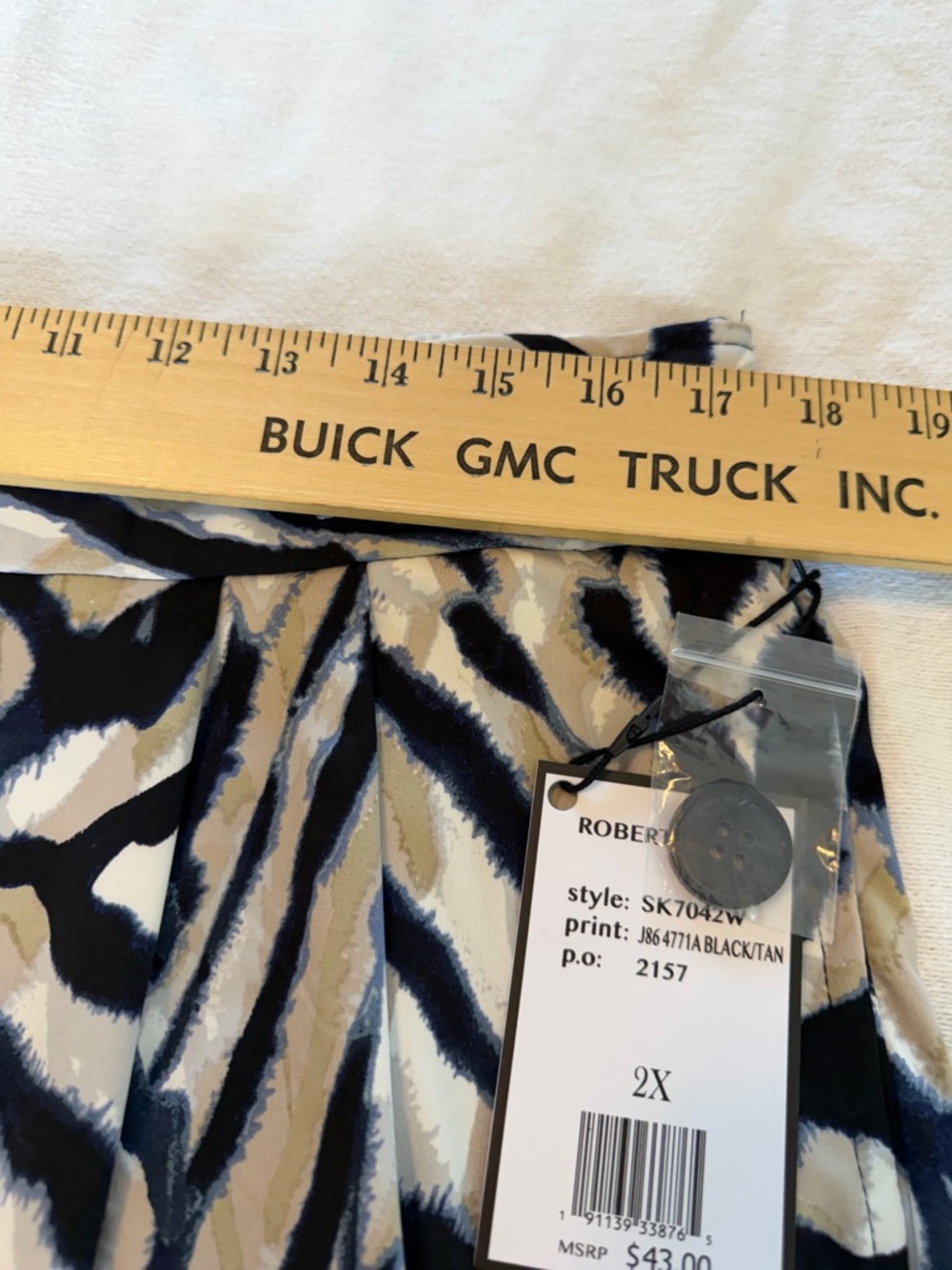 Robert Louis Zebra-Print Wide Leg Pants in Black White and Beige - Picture 7 of 9